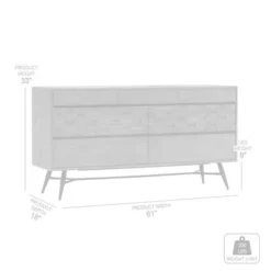Makena 6 Drawer Dresser In Grey Acacia Wood - 6-drawer - Tundra Grey -Bed Frame Shop 497574ae a4ea 4924 ad9e 9ef2c4a4ff61