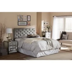 Baxton Studio Silver Orchid Ahern Contemporary Headboard - Full - Grey -Bed Frame Shop 499c8324 7a08 4082 8d35 39dc3aa6e1b2