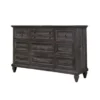 Magnussen B2590 Calistoga Black Finish Pine Drawer Dresser - Weathered Charcoal