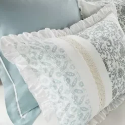 Aqua Dawn 9 Piece Cotton Percale Comforter Set Queen -Bed Frame Shop 4b4ea494 56aa 40a0 bd8a 4791e3b37a6e