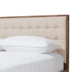 Mid-Century Beige Fabric Platform Bed By Baxton Studio - Full -Bed Frame Shop 4b610267 f372 4dd9 92c1 07ad31d802a9
