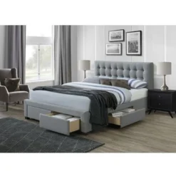 DG Casa Kyla Grey Wood/Fabric 4-drawer Platform Storage Bed Frame - Queen -Bed Frame Shop 4b6a28ad af14 41b4 84be 1842e43fb6a7