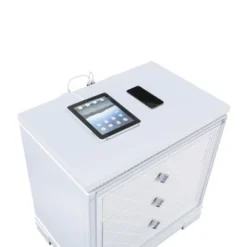 3 Drawers Wood Nightstand - White -Bed Frame Shop 4bd6237f 97fc 41fc 8cd9 427845fee9aa