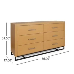 Beeson 2 Piece Double Dresser And Nightstand Bedroom Set By Christopher Knight Home - Maple/Black -Bed Frame Shop 4c0fee6a 2131 4d74 83a8 ee2a9200024a
