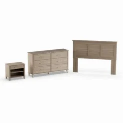 Somerset Ash Grey Headboard, Dresser And Nightstand Bedroom Set - Storm Gray -Bed Frame Shop 4c2c8d24 f7b4 4013 94d4 7ea2fc3b96eb