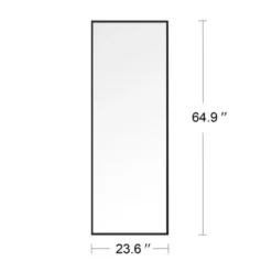 65" X 24" Alloy Frame Full Length Mirror Hanging Standing Or Leaning - 65"H X 24"W - Black -Bed Frame Shop 4c874ac0 720b 4b39 a689 c47365a2b9aa
