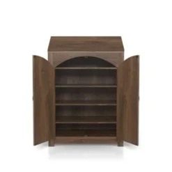 DH BASIC Jody Farmhouse Adjustable 4-Shelf Double-Door Shoe Cabinet With Lift-top Storage By Denhour - Vintage Grey Oak -Bed Frame Shop 4c9a8d41 08c0 47a6 994c 6739e6abc371