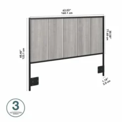 Atria Full/Queen Size Headboard By Bush Furniture - Modern Hickory -Bed Frame Shop 4ca510eb 5aa4 42c9 a2b9 f46462ef8e6e
