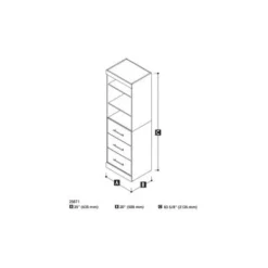 Nebula 25-inch Storage Unit - Bark Grey -Bed Frame Shop 4d64418e 6cb4 45a0 bc21 d0e34995e2e6