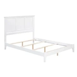 Madison King Platform Bed With Open Foot In White - King -Bed Frame Shop 4e29e3ab 85ee 4197 8e82 a904932a92d2