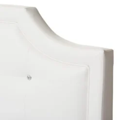 Baxton Studio Carlotta Contemporary & Glam Styled 3-Piece Bedroom Set With White Faux Leather Upholstered Bed - King -Bed Frame Shop 4e3f6827 dc62 4d62 911e 325969f5097a