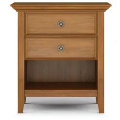 WYNDENHALL Halifax SOLID WOOD 24 Inch Wide Bedside Nightstand Table - Natural Aged Brown -Bed Frame Shop 4f4b12cb b9ec 4636 9757 5ae11bad5c8a