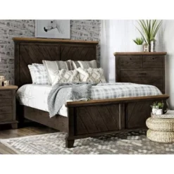 The Gray Barn Overlook Rustic 4-piece Bedroom Set - Rustic Chocolate And Honey - Queen -Bed Frame Shop 508717c5 acc7 43dc 9a01 cb7a2fc1dd7e