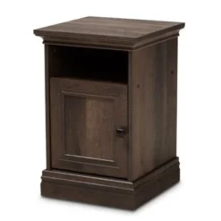 Baxton Studio Nolan Traditional Transitional Hazel Walnut Finished Wood Nightstand