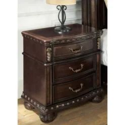 Manchester Traditional 3-Drawer Nightstand With USB Port By Greyson Living - Manchester Nightstand -Bed Frame Shop 5178229a 5e85 4f20 85f8 752e75400fec