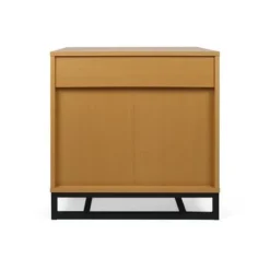 Beeson 3 Drawer Nightstand (Set Of 2) By Christopher Knight Home - Natural/Black -Bed Frame Shop 51b455ca 6661 43a6 9b30 32a0258f53b9