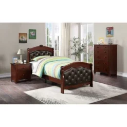 Pine Wooden Nightstand With 2 Drawers - Black -Bed Frame Shop 51c52e4b b48c 4621 bf31 0c98c9bfe568