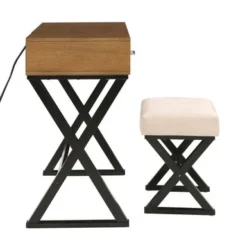 Gatenby Vanity Set With Flip Mirror And Power Strip By INSPIRE Q Classic - Grey -Bed Frame Shop 52757980 f6a6 446f 8ff9 de59c20857f4