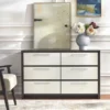 Simple Living Finley White/ Espresso 6-drawer Dresser - White/Espresso - 6-drawer