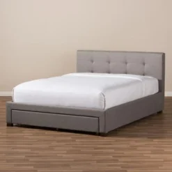 Contemporary Fabric Storage Platform Bed By Baxton Studio - Queen - Grey -Bed Frame Shop 5451d551 deab 4f1a 9d38 f0889204cc54