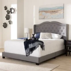 Contemporary Bed By Baxton Studio - Charcoal - King -Bed Frame Shop 548b74c8 6cf3 43a7 8a8c fdf57ab0fb91