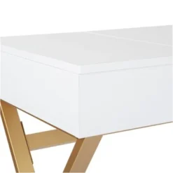 Silver Orchid Davidson White/Gold Vanity - White/ Gold -Bed Frame Shop 549504a0 b052 4294 8a47 d1ed72f4cd42