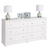 Prepac Pure White Nolita 6-drawer Dresser - White - 6-drawer