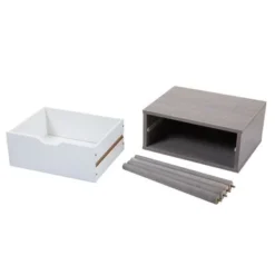 Cement Gray Nightstand With One Drawer,Set Of 2 - Cement Gray -Bed Frame Shop 54ec7409 570d 4917 a727 fe2b65049d75