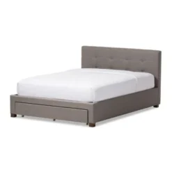 Contemporary Fabric Storage Platform Bed By Baxton Studio - Queen - Grey -Bed Frame Shop 54fb0fb3 309d 4a4b b03b 22f750f27be9