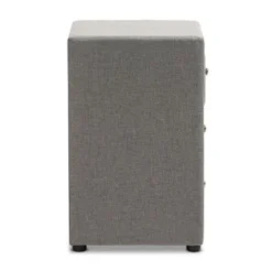 Urban Designs Haley Grey Fabric Upholstered 3-drawer Nightstand -Bed Frame Shop 55113b39 0fc2 44dd 84d9 b008e0cce035