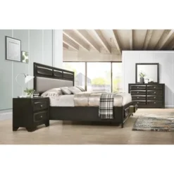 RH+ Roundhill Furniture Oakland Antique Gray Finish Wood 6-PC Queen Size Bedroom Set - Grey - Queen - 6 Piece -Bed Frame Shop 5520fbd3 2642 4663 93c5 3492f58da7bc