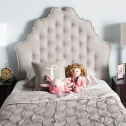 Gracewood Hollow Farouk Contemporary Fabric Headboard - Beige - Twin -Bed Frame Shop 55482c7e 672c 484b a7b9 d30a95b87ce1