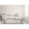 Nexera Aura 4 Piece Bedroom Set, White - Queen