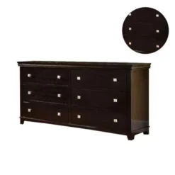 6 Drawers Wooden Dresser - Espresso -Bed Frame Shop 56359279 01f9 4a6d 8539 82e84b624991