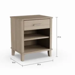 Somerset Full/Queen Size Headboard Bedroom Set By Bush Furniture - Fresh Walnut -Bed Frame Shop 569e1943 1b87 4dc9 980a 8dc038457901