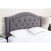 Abbyson Hillsdale Tufted Grey Velvet Headboard - Queen / Full