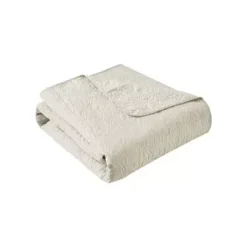 Ivory Quebec Oversized Quilted Throw 60x70" -Bed Frame Shop 58192117 d877 4ad9 aa70 ba38ccffde61