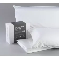FlexSleep Bamboo Cotton White Sheets King Split Top