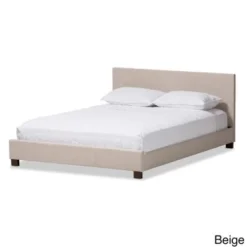 Contemporary Platform Bed By Baxton Studio - Queen Size - Dark Brown Faux Leather -Bed Frame Shop 58e02c27 39a5 49a8 8c9a 04a8018cfac7