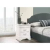 Louis Phillipe Traditional 2-drawer Wood Nightstand - White