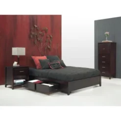 Tapered Leg Platform Storage Bed In Espresso - Full -Bed Frame Shop 59730fa9 4622 41bf 9cef 44acf0e461f1