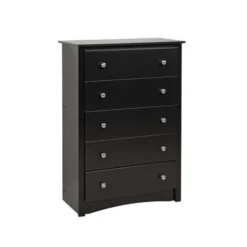 Prepac Sonoma Transitional Black Laminate 5-drawer Chest - Black -Bed Frame Shop 5a549efd 3d10 4428 84be 8035a4265ed0