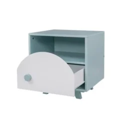 Nestfair Wooden Nightstand End Table With Drawer And Open Storage - Grey -Bed Frame Shop 5a73e147 d590 45ca bd4d 638ff4ad9027