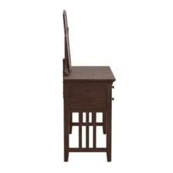 Modern Mission Bedroom Vanity And Mirror In Vintage Oak Finish - Vintage Oak -Bed Frame Shop 5afebcd6 8444 462b a607 4ba56a3cb1ff