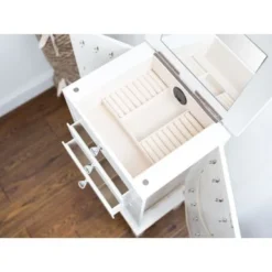 Hives & Honey Hannah White Jewelry Armoire - White -Bed Frame Shop 5b5109c1 2bdf 4ccf 9840 f2c6820873a9