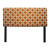 8-button Tufted Halo Granite Headboard - Orange - Full