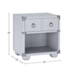 1 Drawer Nightstand With One Open Compartment In Gray Finish - Gray - 1-drawer -Bed Frame Shop 5c1f5f78 842d 4e06 bc1d 892ea0cb481f