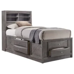 Picket House Furnishings Madison Twin Storage Bed - Grey - Twin -Bed Frame Shop 5d0c73fb e4db 4899 a14c 5699fb8c9e9e