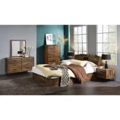 ACME Deoss Nightstand With 2 Drawers - Walnut -Bed Frame Shop 5d56d7ba c2bd 4ce1 ab01 7802b494fa12