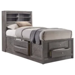 Picket House Furnishings Madison Twin Storage 3PC Bedroom Set - Grey - Twin - 3 Piece -Bed Frame Shop 5d61e5b9 86b0 4bc0 9f2c 154c230256a0